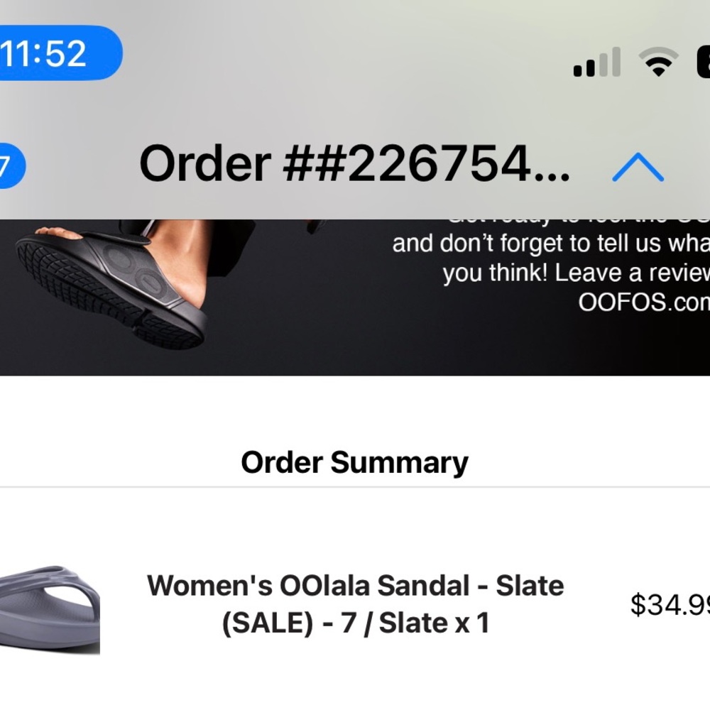 NWT OOFOS OOLALA flip flop size W7